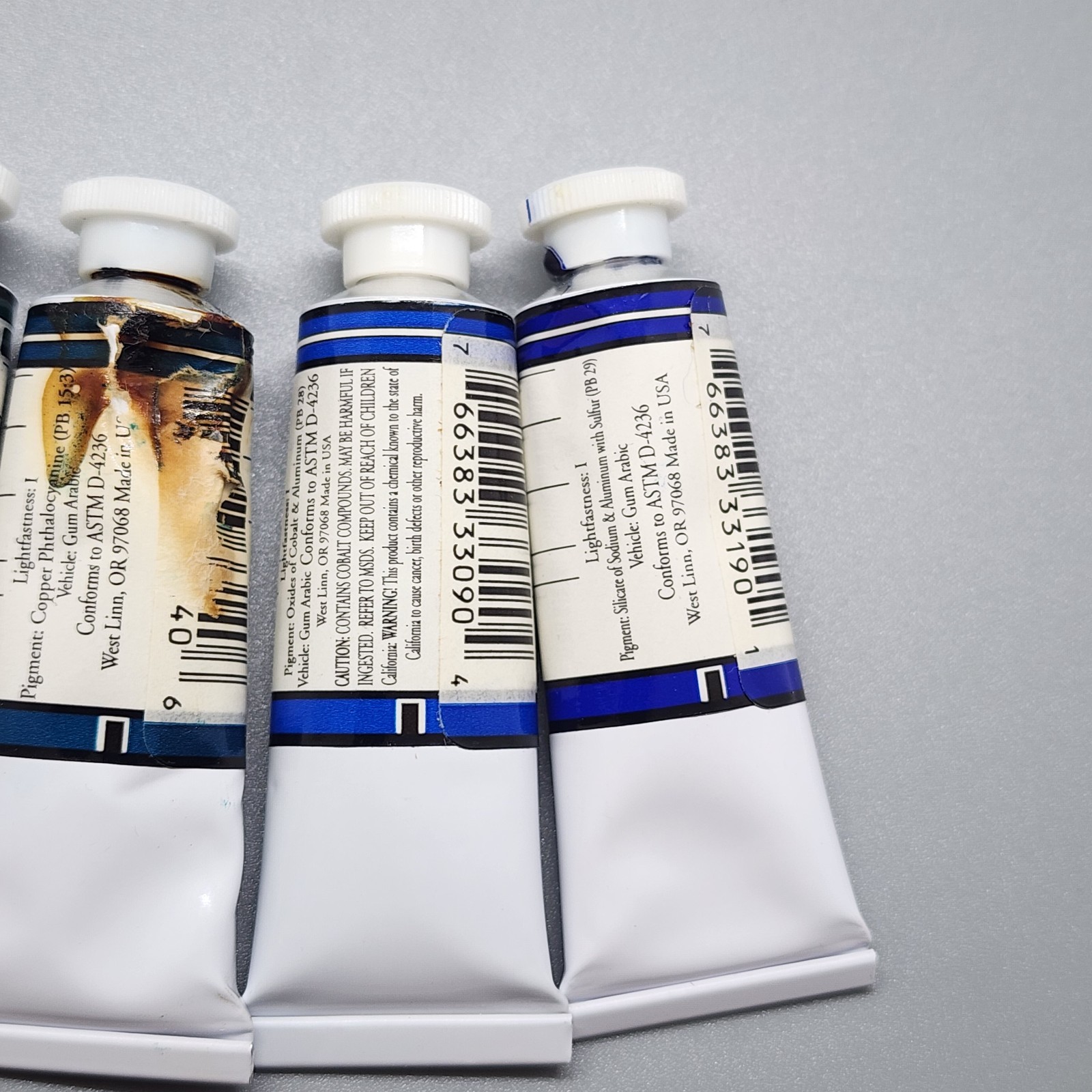 x6 M. Graham Artists Watercolor 15ml Tubes* – Phthalocyanine Blue Green Viridian