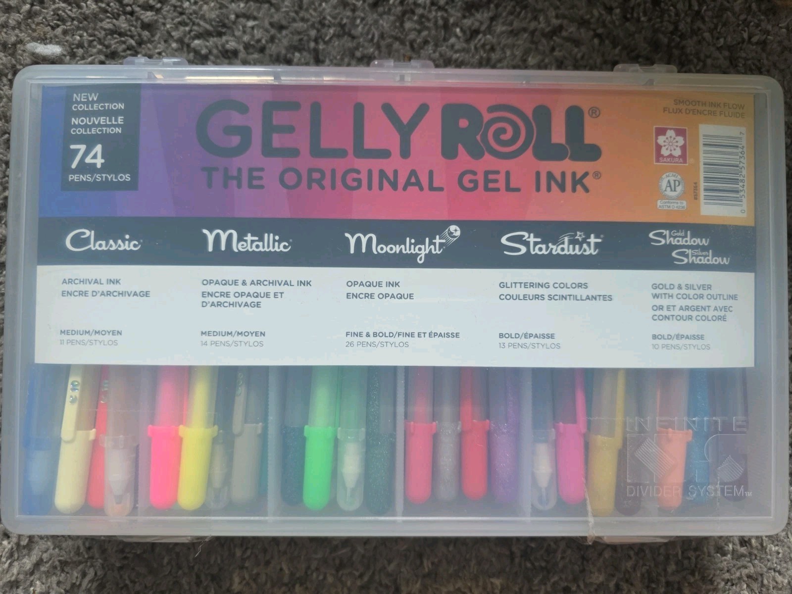SAKURA Gelly Roll Gel Pens Ink Pen Set, 74 Pack
