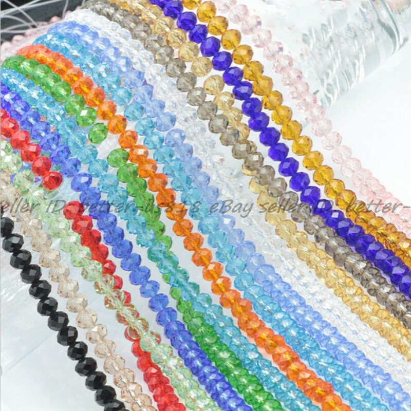 Wholesale Quality Czech Crystal Faceted Rondelle Spacer Beads 4MM 6MM 8MM 10MM