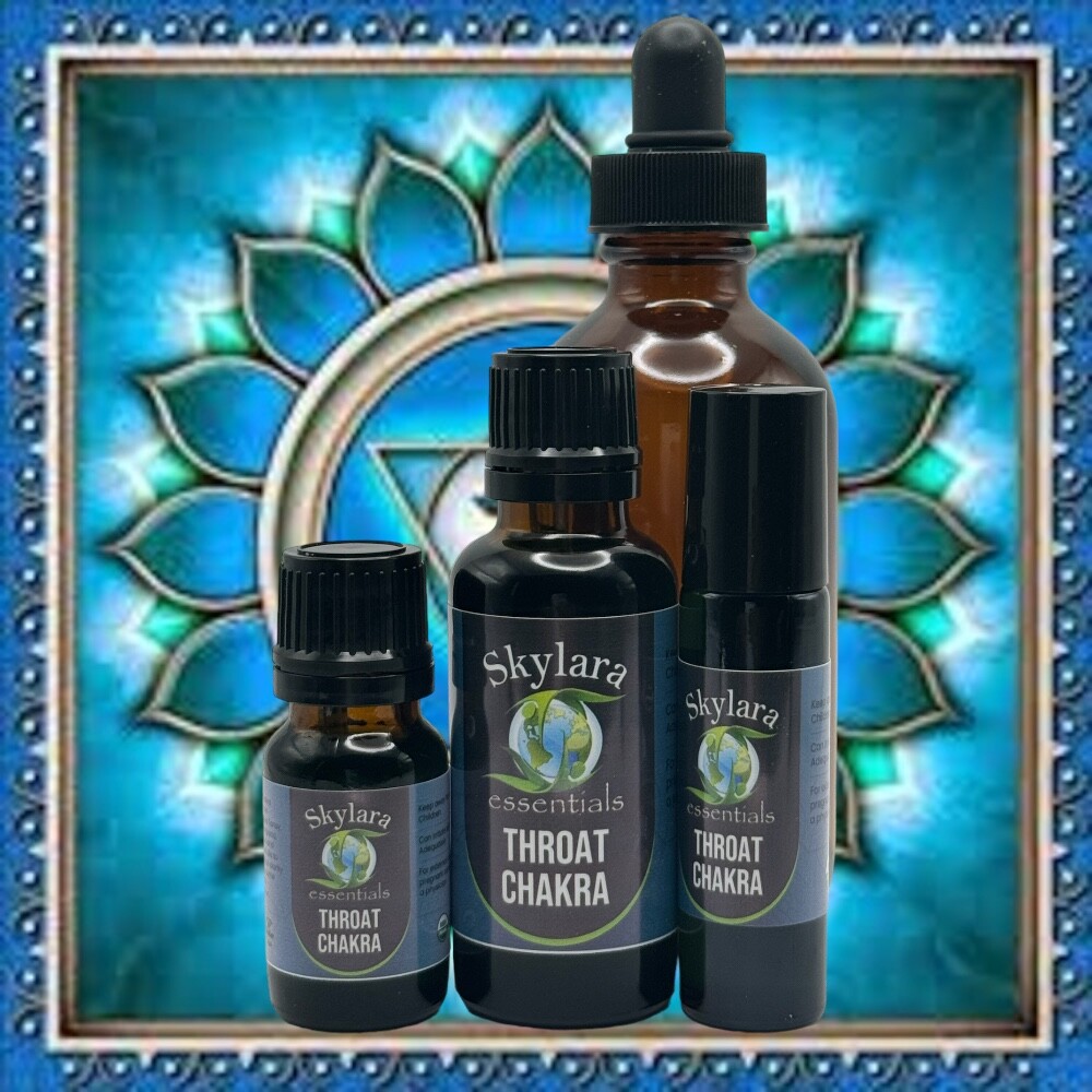 Throat Chakra Essential Oil Blend All Natural – FREE SHIPPING