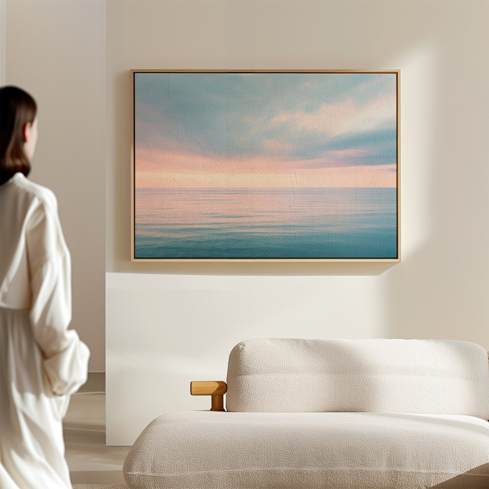 Serene Ocean Sunset Wall Art Calm Seascape Decor