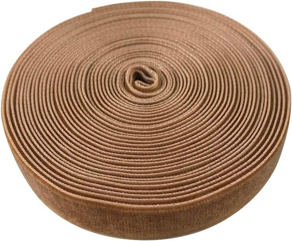5 Yards None-Elastic Nylon Single Face Velvet Ribbon 16Mm (5/8 Inch),Brown for G