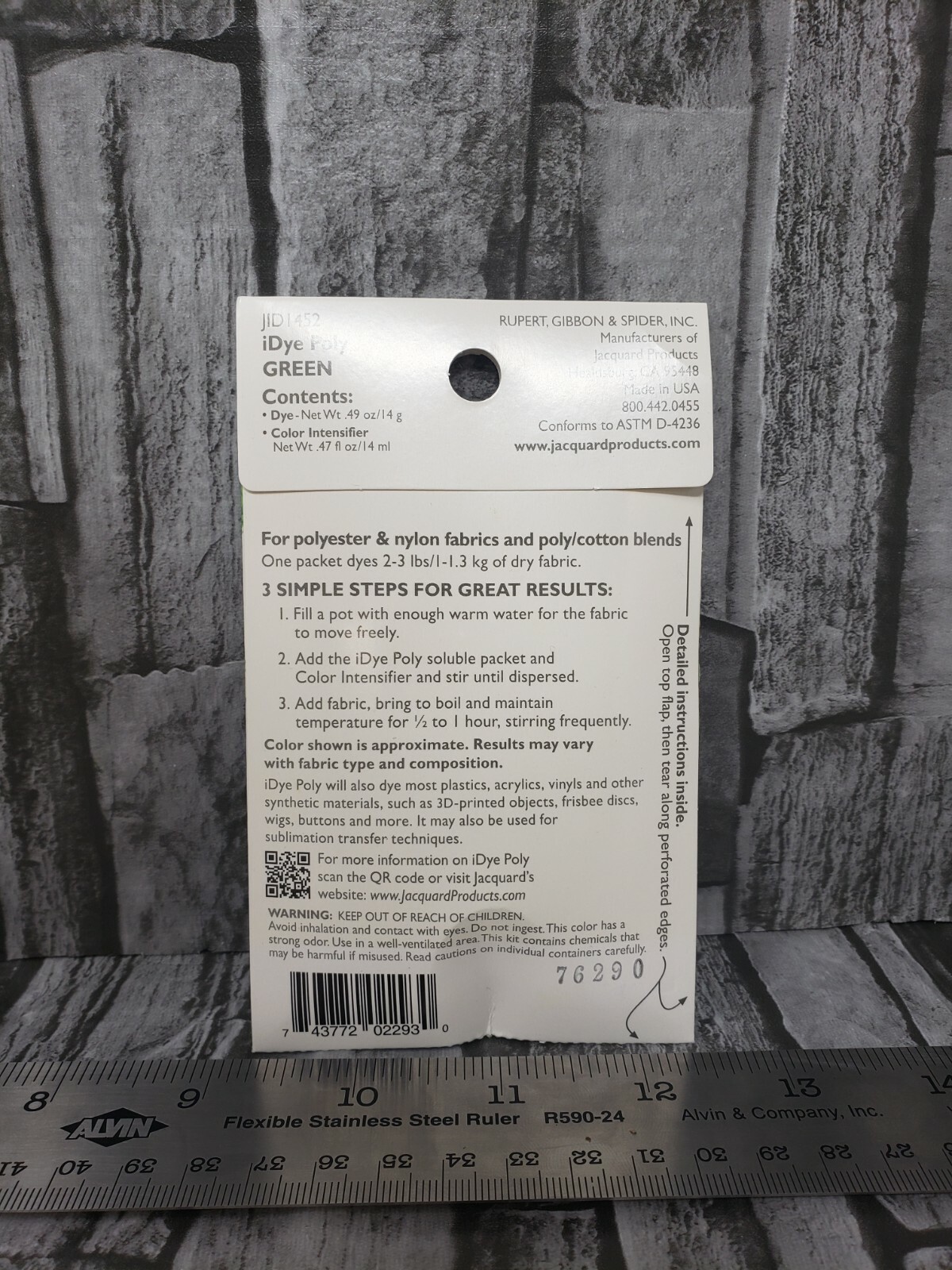 Jacquard iDye Poly Green Fabric Dye No Mess Water Dissolving JID1452 New