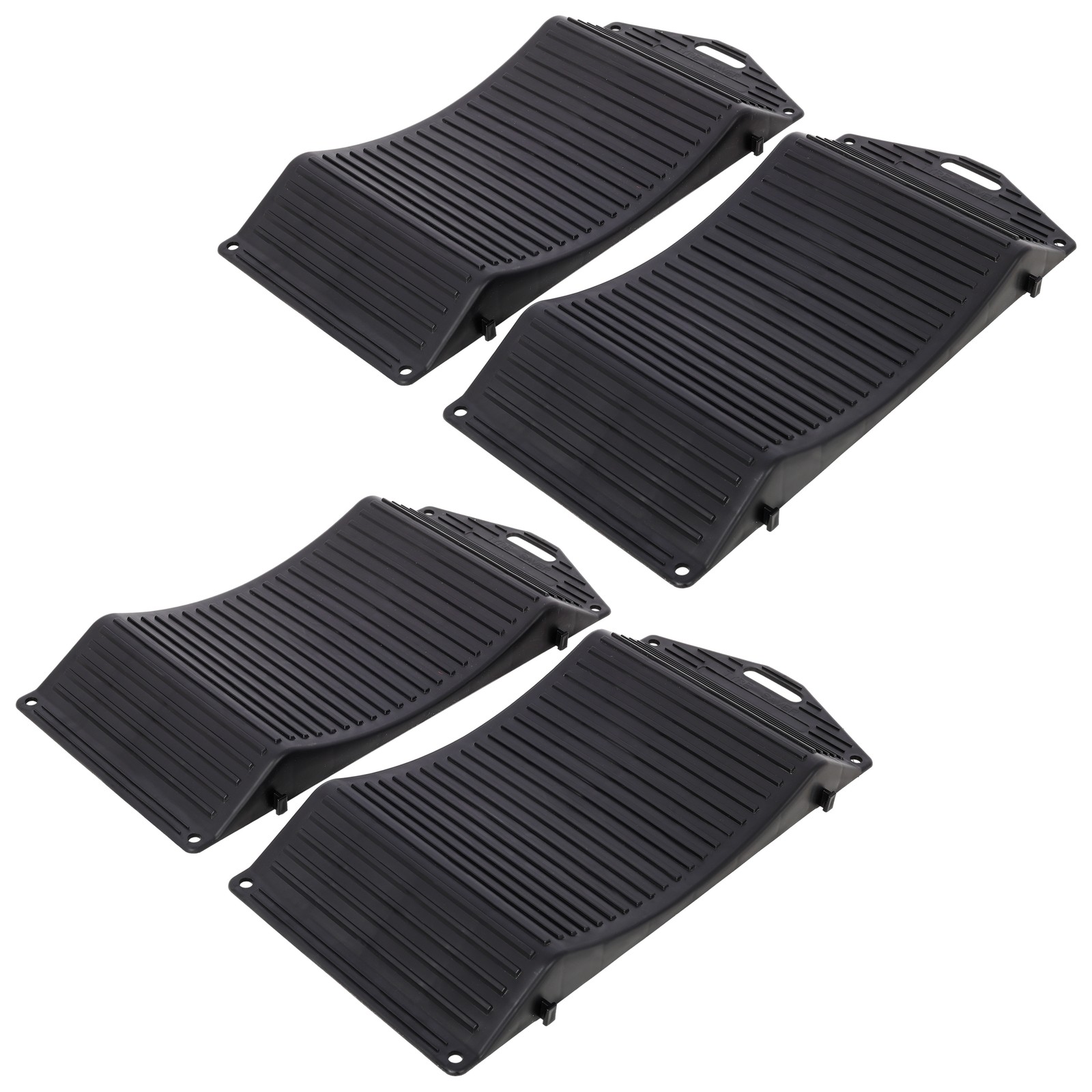4 Pack Black Anti-Slip Hard Plastic Tire Saver Ramps