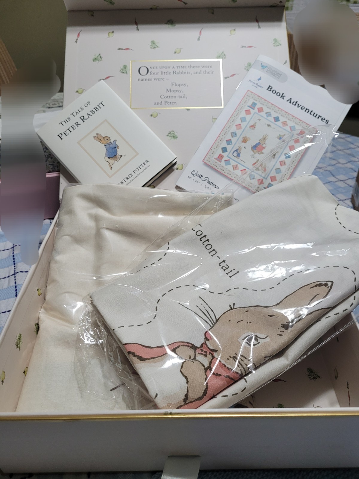 Riley BLAKE designs 2024 Peter Rabbit Boxed Quilt Kit With Book And Doll Panel