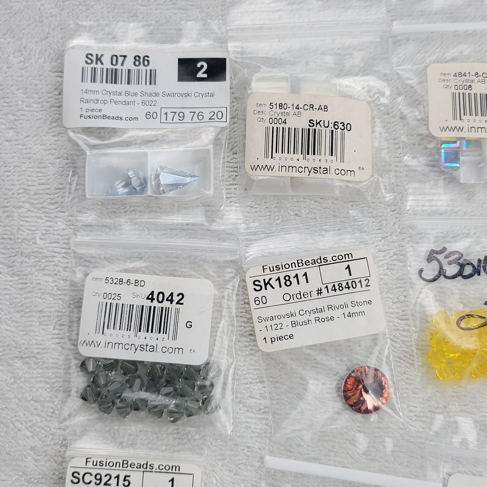 Swarovski Crystal Bead Lot Bicone Cube Pendant Fancy Stone Mixed Qty