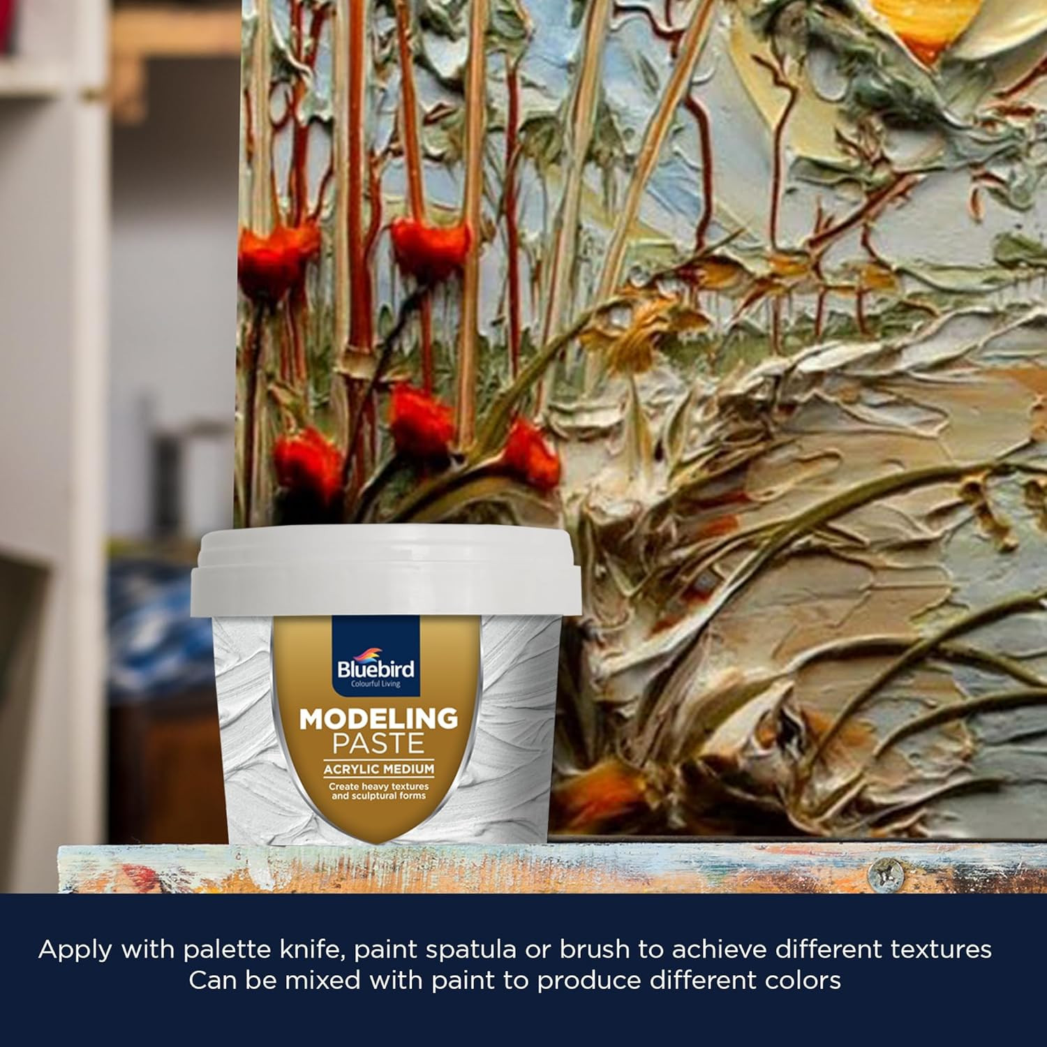 Thick Modeling Paste White 5 3 Oz Acrylic Medium for Texture and Dimension