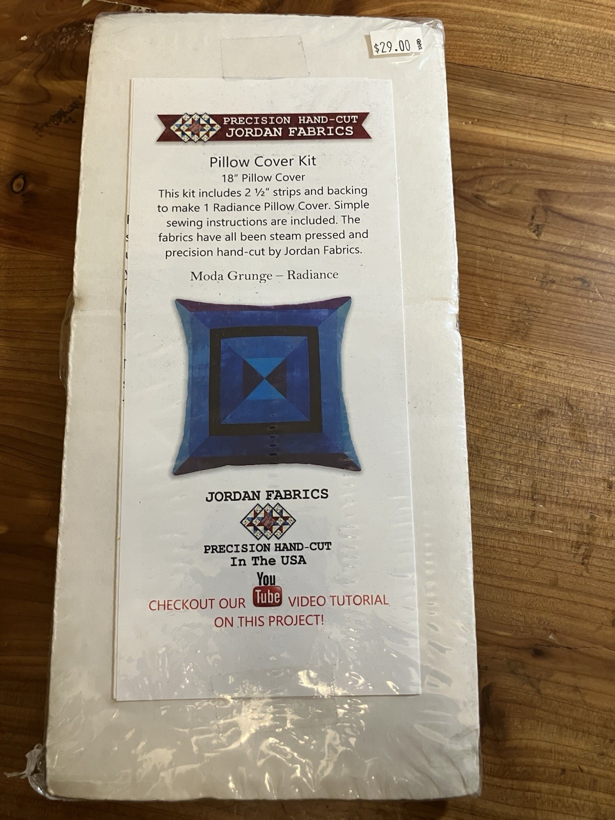 Jordan Fabrics Radiance Pre-Cut Pillow Kit 18” Moda Grunge RML