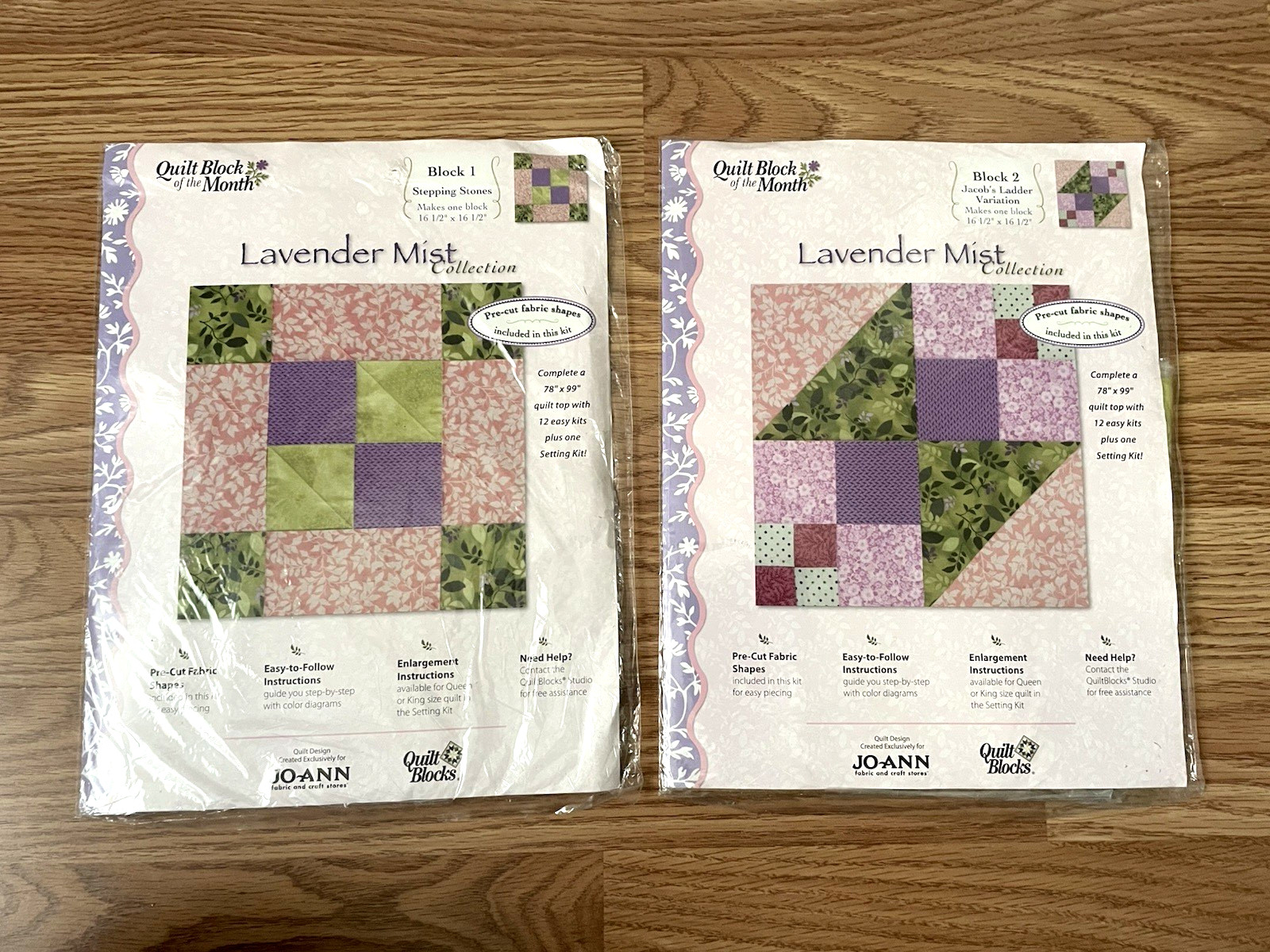 Jo Ann Simply My Style Block of the Month Lavender Mist 1-12 Kit Set New
