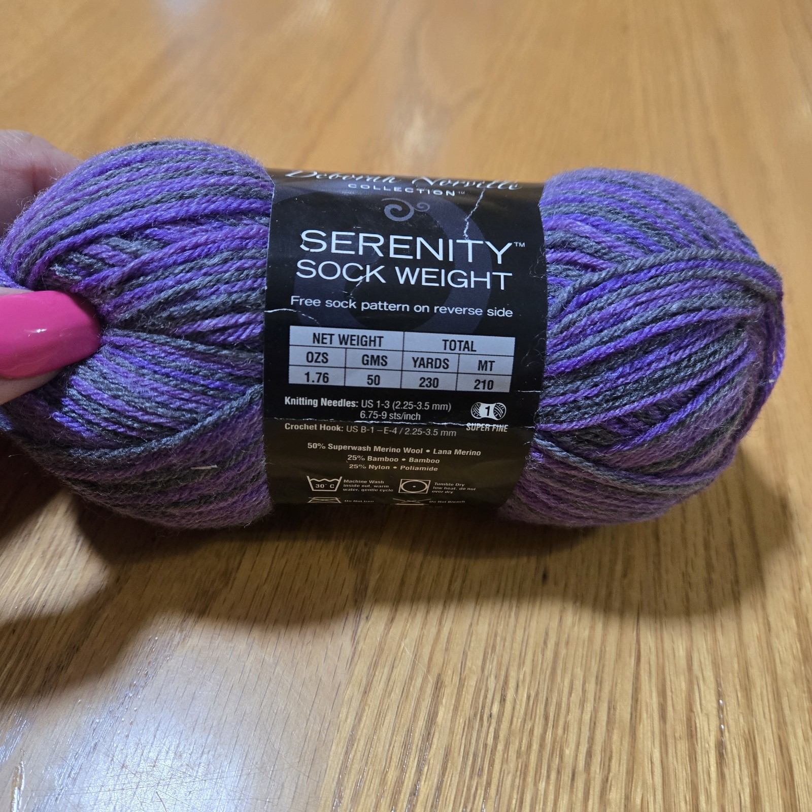 Patons Kroy & Deborah Norville Serenity Sock Yarn Lot of 2 Wool Super Fine