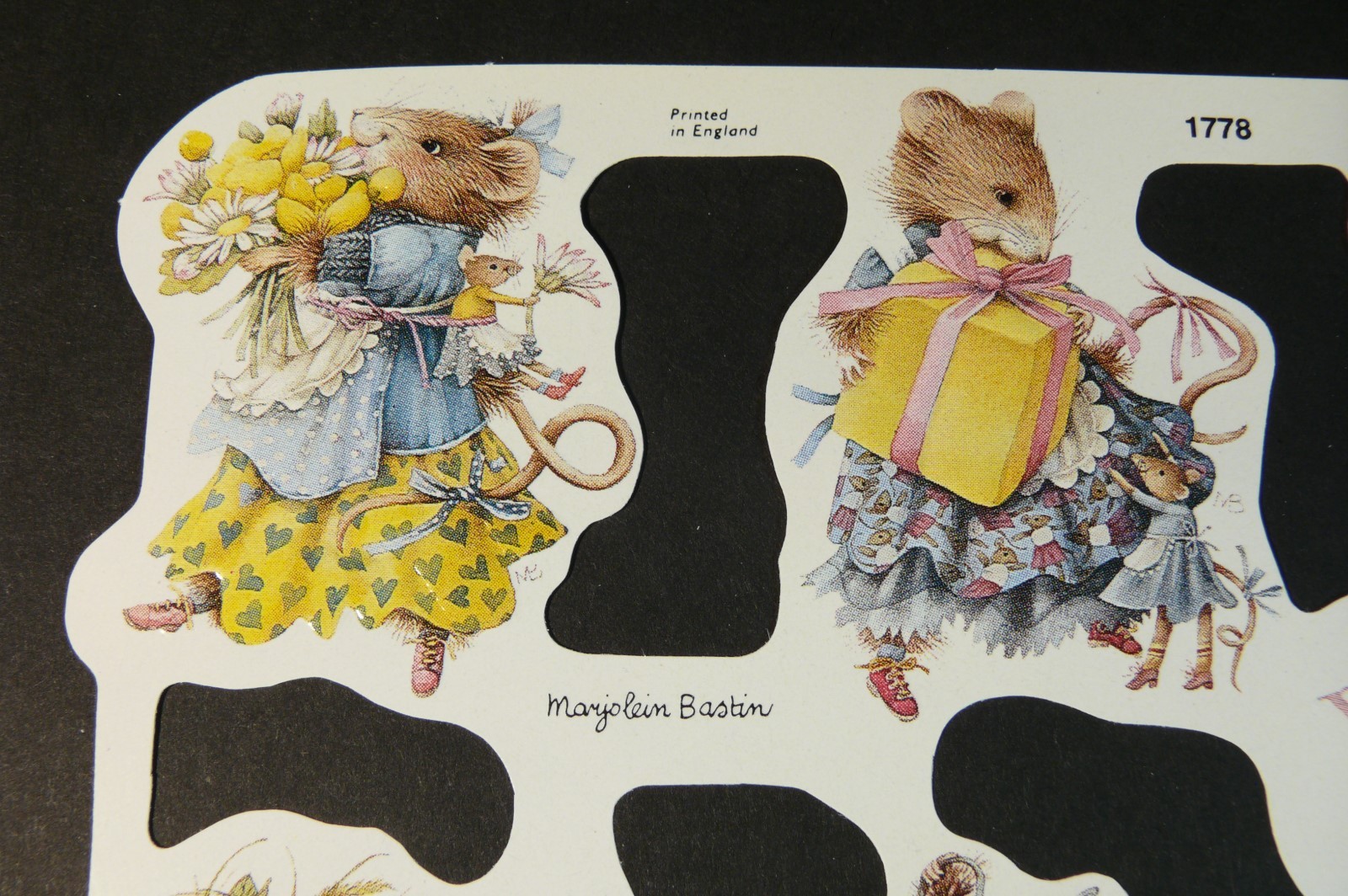 LOT 10 sheets VINTAGE 1989 Marjolein Bastin Die Cut Scrap England Scrapbooking