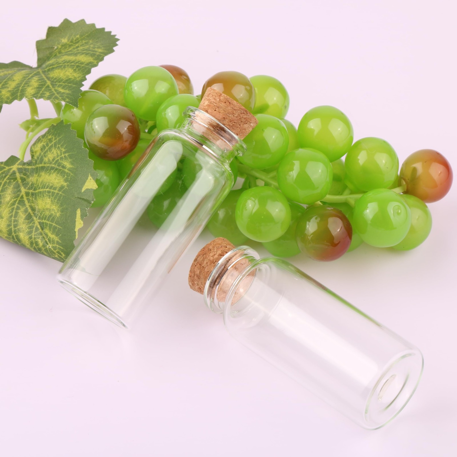 30ml Cork Stoppers Glass Bottles, Small Jars for Candy Wishing Bottle Wedding…