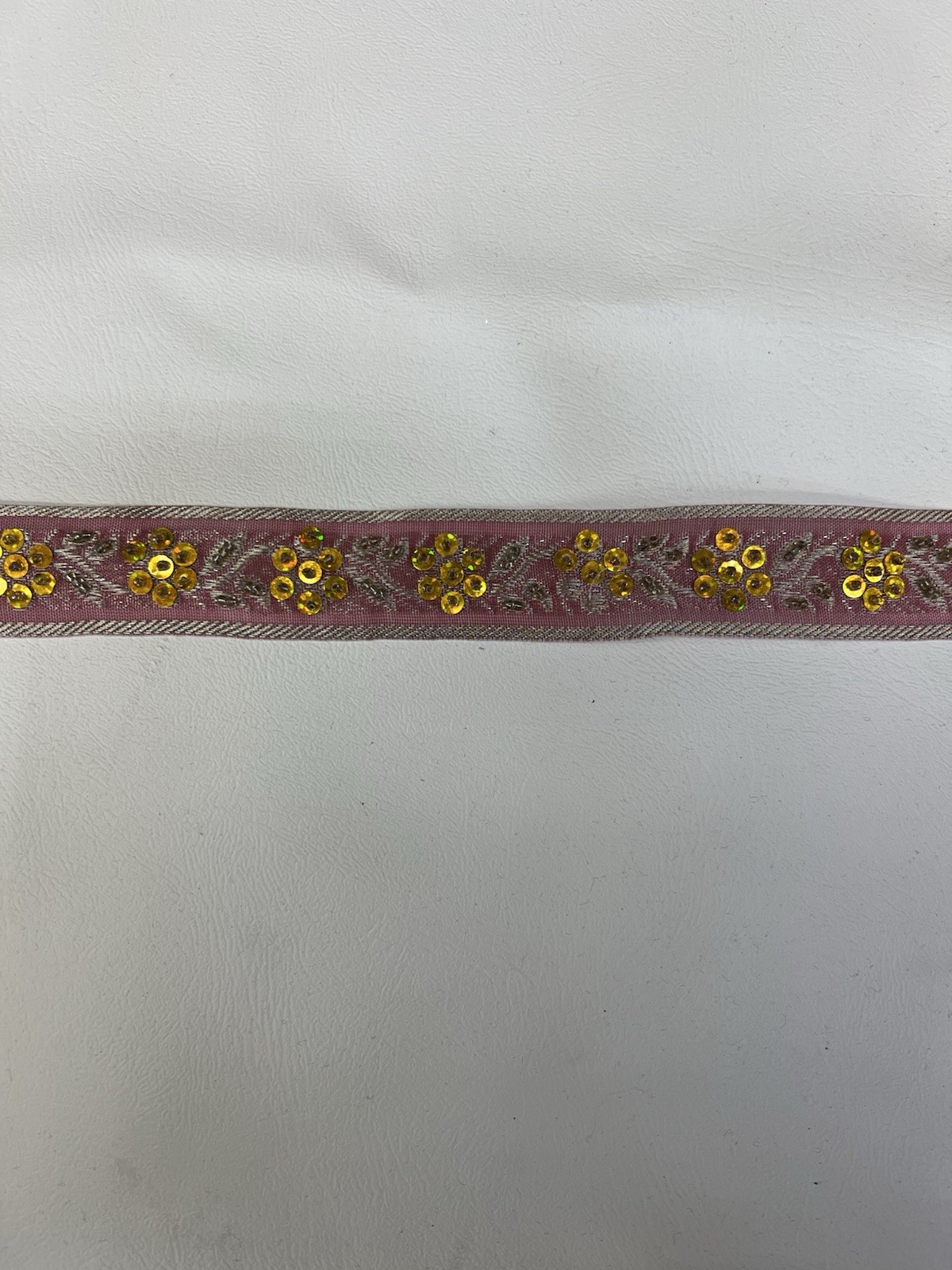 1 yard Dark red and yellow sequin ribbon trim #sequins #embellishments #party