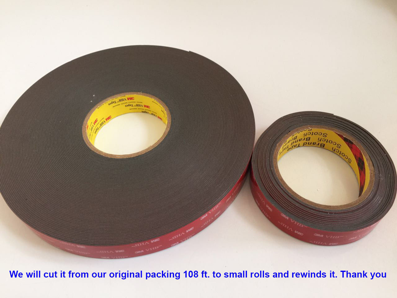3M VHB #5952 Double-sided Acrylic Foam Tape Automotive 1/2″ x 9/15/21/36/108 ft.