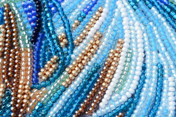 Set for bead embroidery Kingfisher half-cross back the needle atlas gabardine