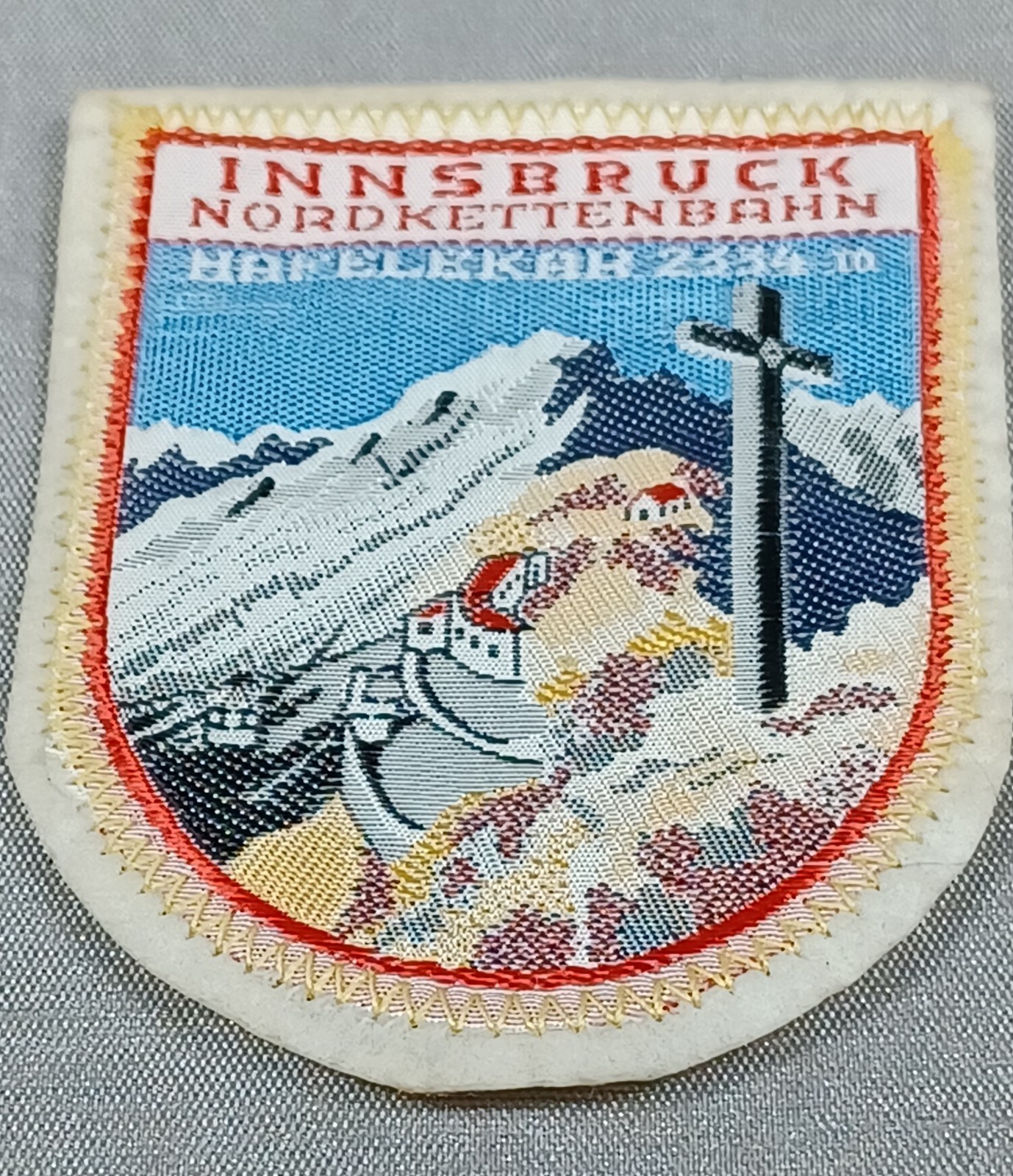 Vintage Innsbruck Austria Patch Ski Lift Cross Embroidered Alpine Alps
