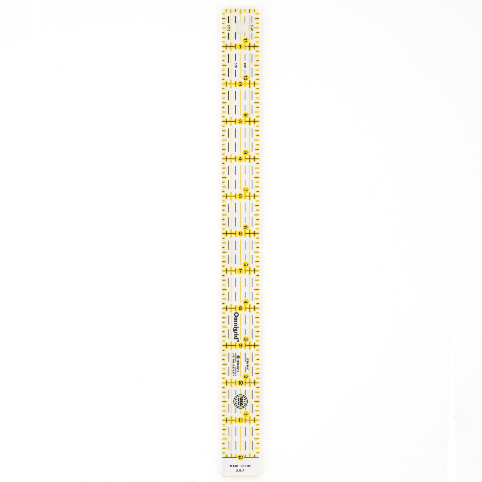 1 x 12-Inch Ruler, Clear Quilting and Sewing Ruler