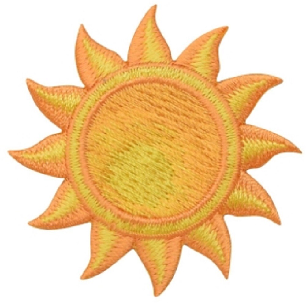 Sun Applique Patch – Star, Solar System, Space Badge 1-7/8″ (Iron on)