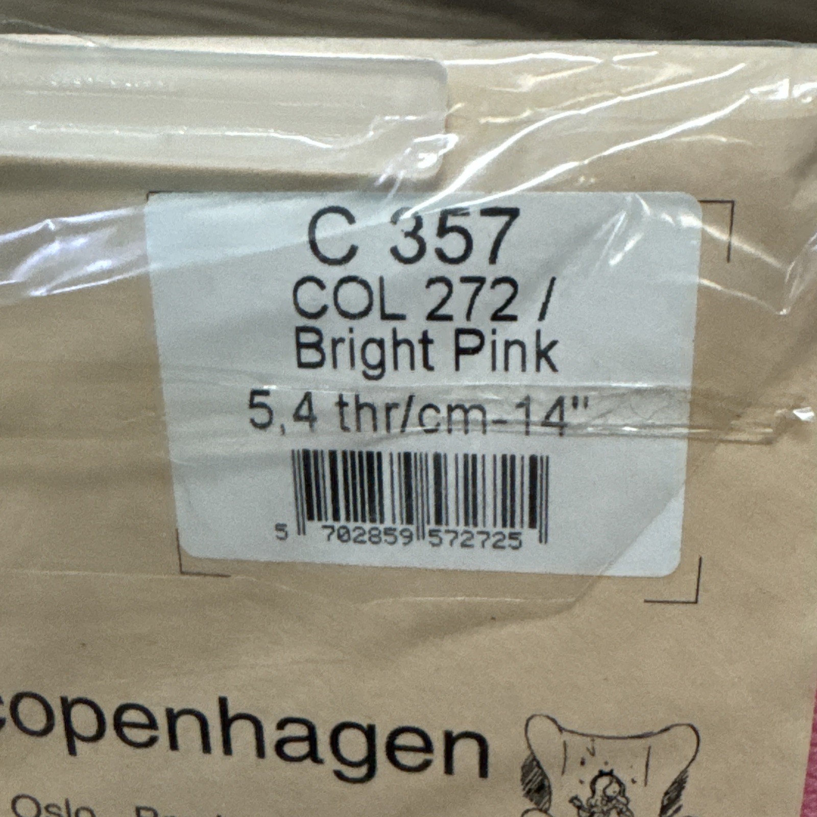 NEW Wichelt-Permin Aida 14 Count Fabric 17″ x 19.5″ Bright Pink COL 272 C 357
