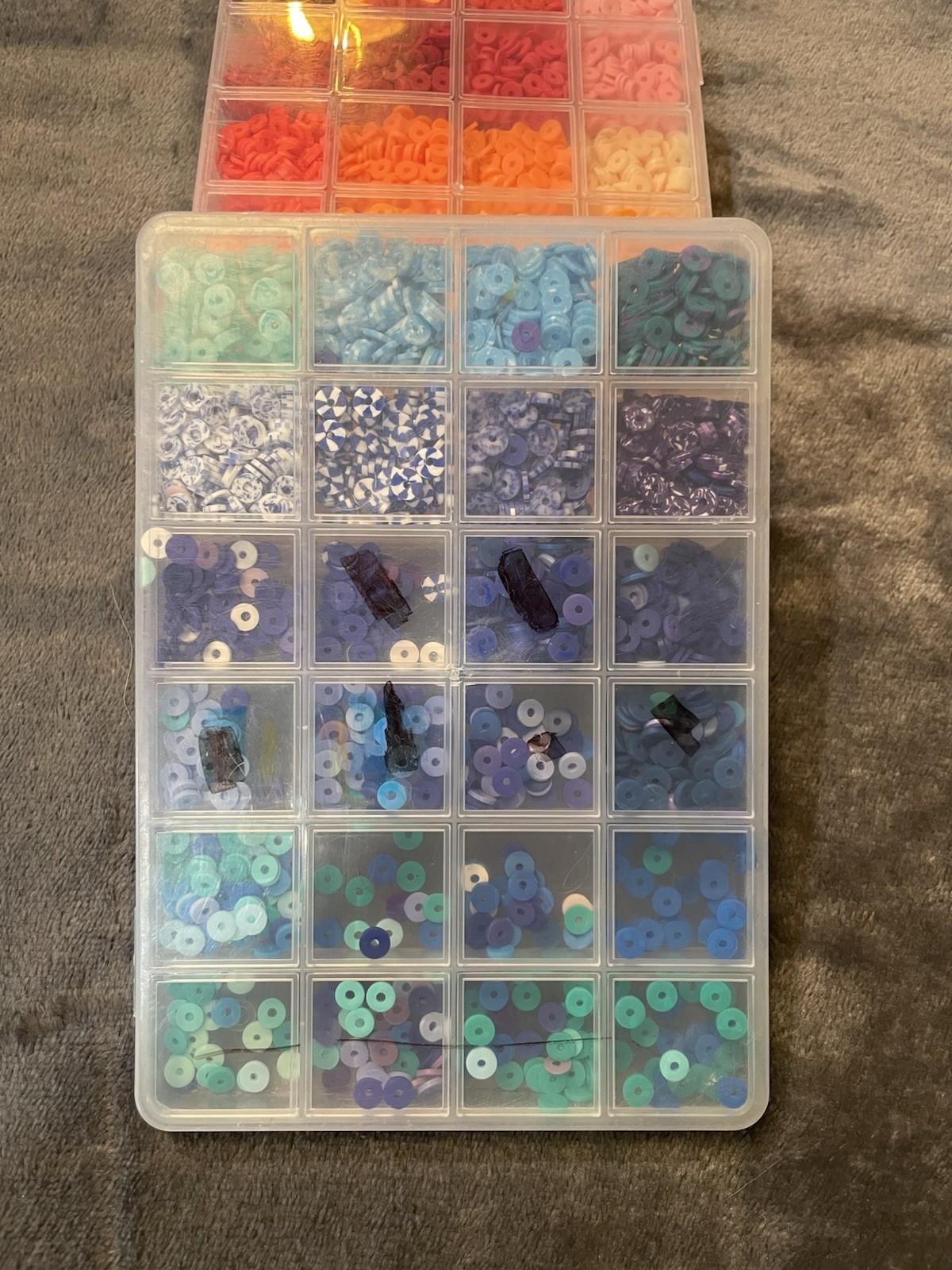 Multicolor Plastic Rondelle Spacer Beads Assorted Sets (opened) Other Beads
