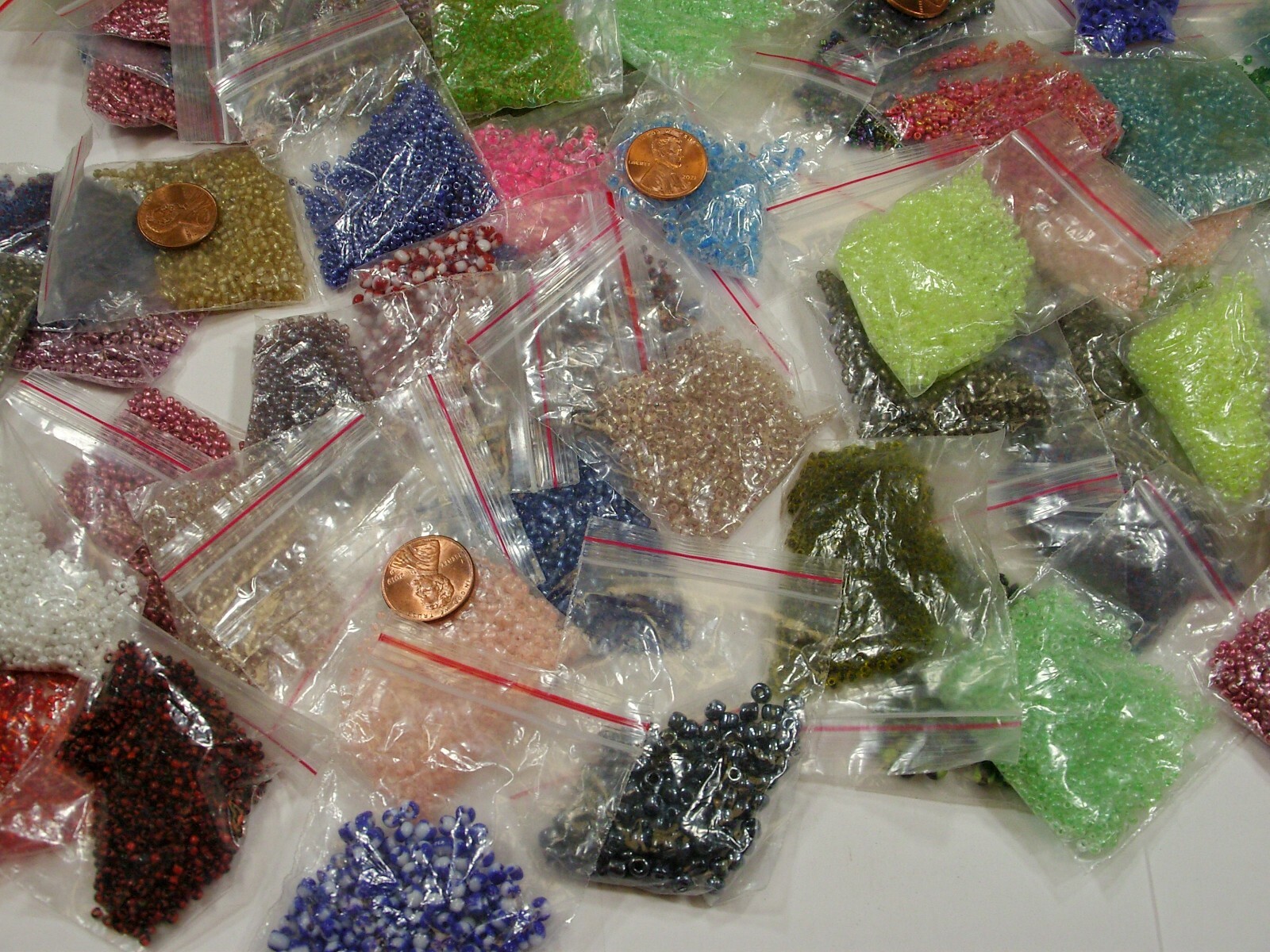 100 (10 Gram) Packets Loose 12/0 & 6/0 China Glass Seed Beads Wholesale (HM-44)
