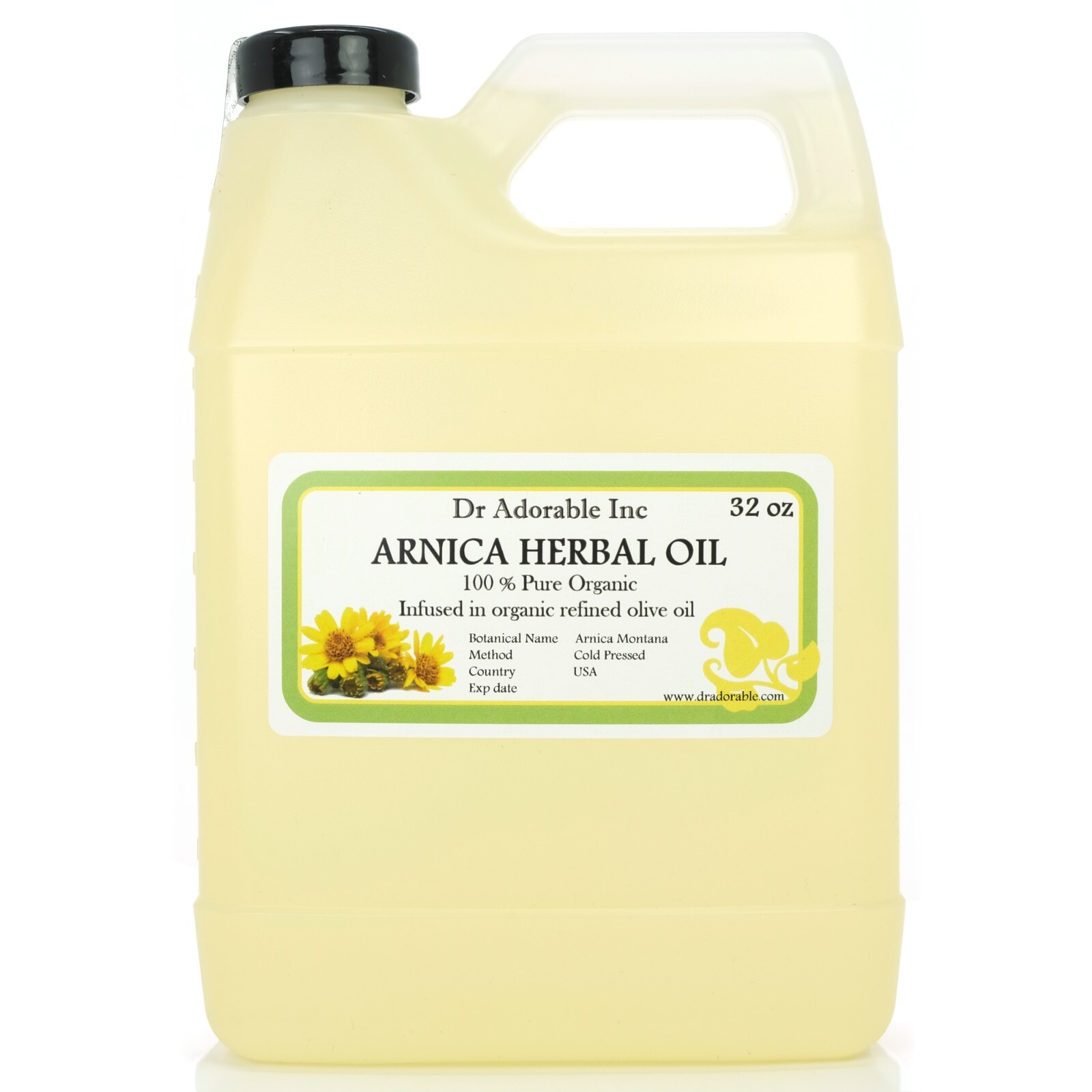 Arnica Montana Herbal Oil Pure Organic 2 oz 4 oz 8oz up to gallon Free shipping