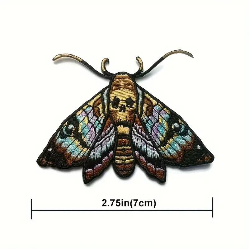 Vibrant Mixed Color Embroidered iron on patch 2+3/4 x 2 inches FREE SHIPPING