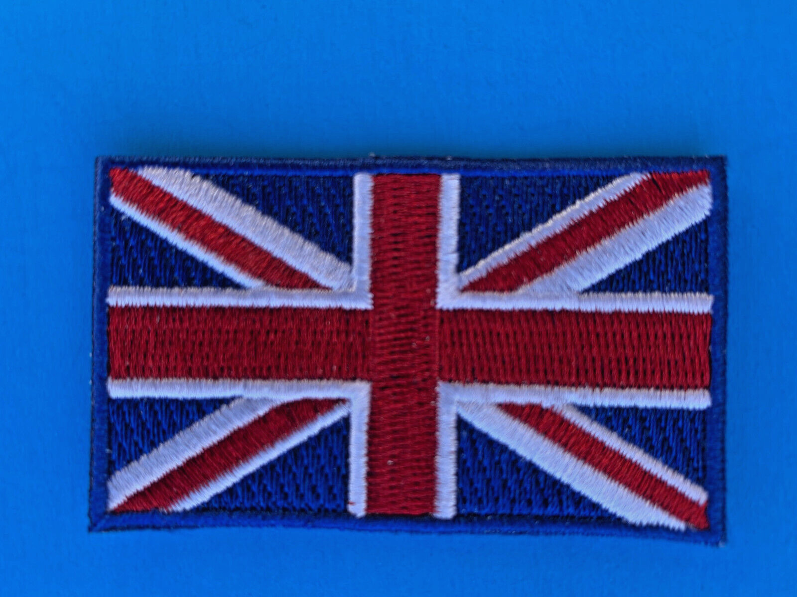 SMALL UNITED KINGDOM UK FLAG PATCH IRON-ON SEW-ON EMBROIDERED PATCH (2½ x 1½”)