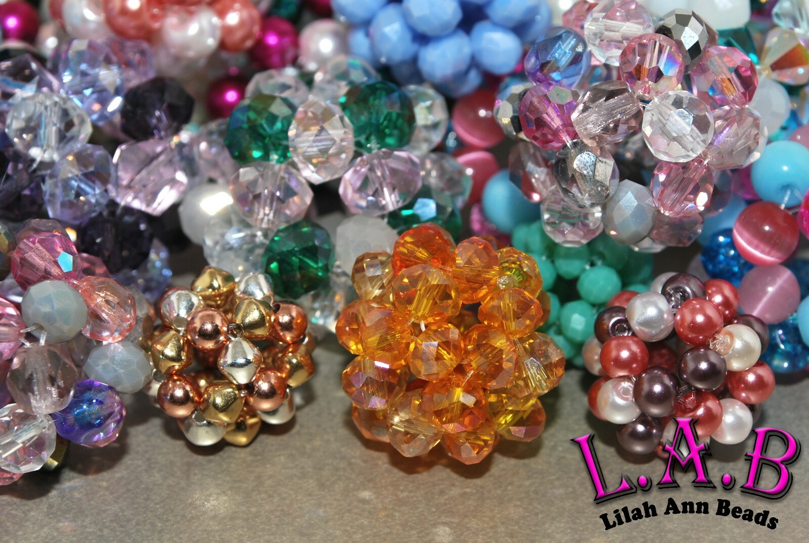6 Pieces of Handmade Lilah Ann Bling Berry Beads BY127