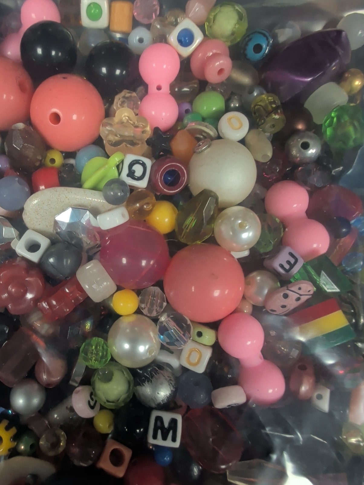 1 lb Plastic Bead Soup Mix – Random Assorted Craft Beads for Jewelry Making