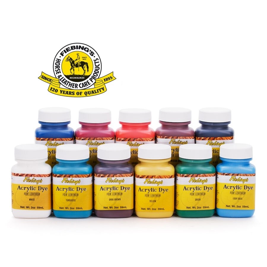 Fiebing’s Acrylic Leather Dye shoes, boots, purses – 2 oz All colors