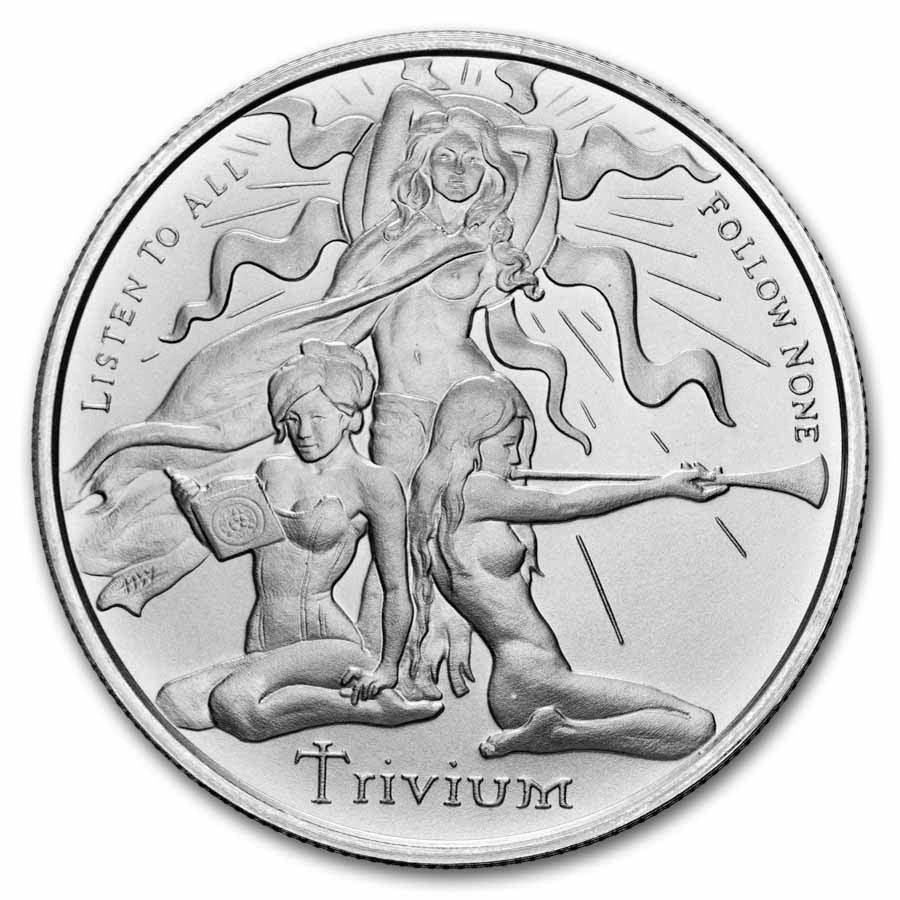 2026 1 oz SiIver Shield Round – Trivium Girls