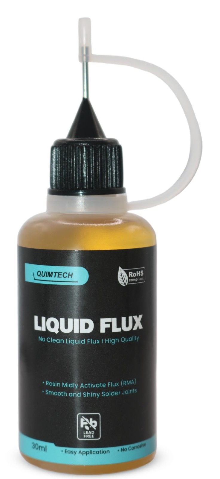 Liquid Solder Flux Dropper (30 ml/1 Oz.) I RMA 30 ml, Amber