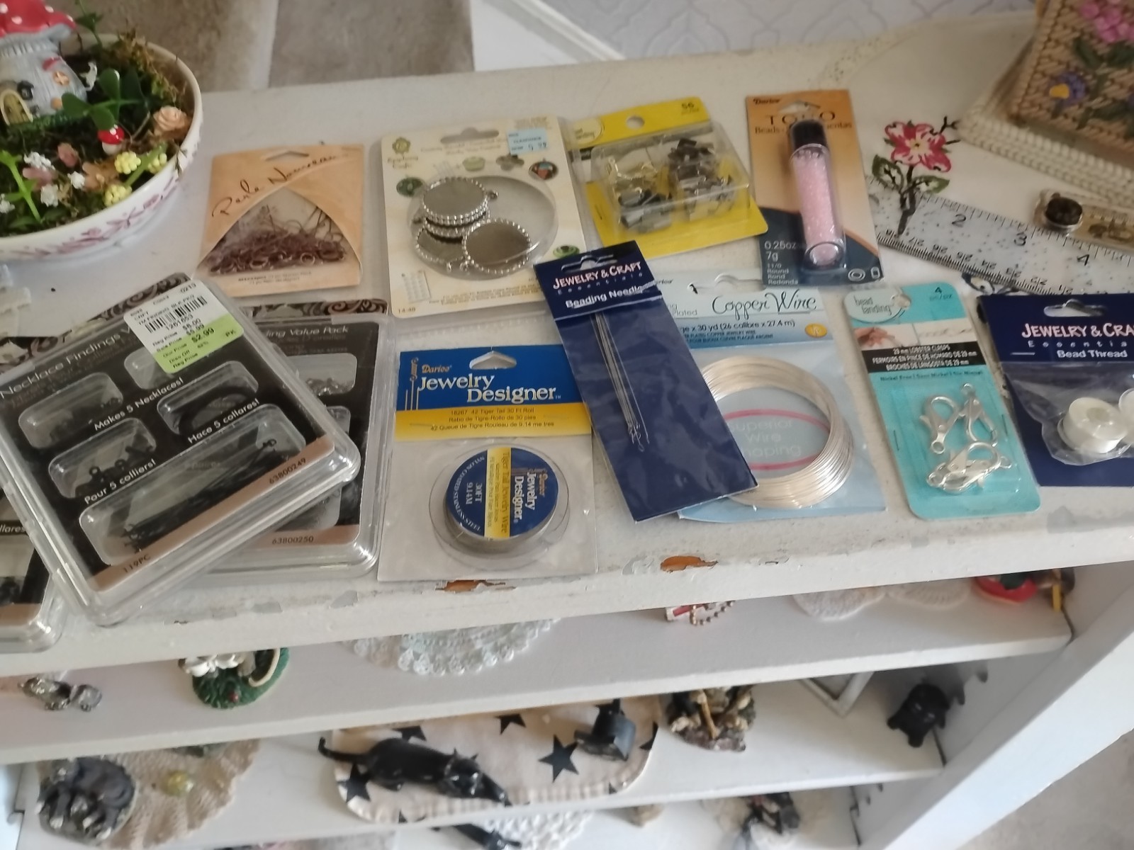 Bead Jewelry Making Lot of Supplies Tools Clasps Wire, 12 Psc. New Old Stock