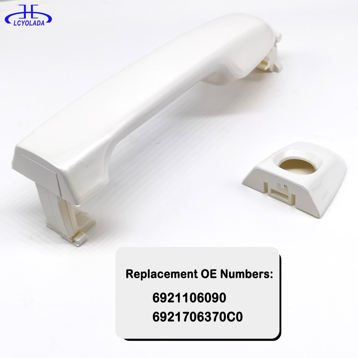 Front Left Drive Side Exterior Door Handle (White) Compatible with Toyota Camry