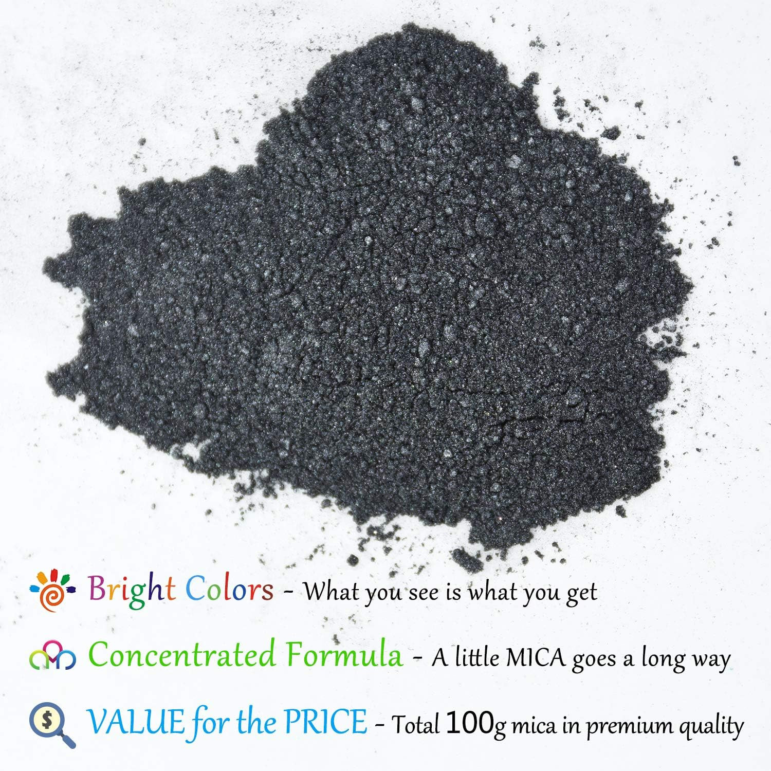 Epoxy Resin Color Pigment – Huge 100G/3.5 Ounces Metallic Mica Powder for Epoxy