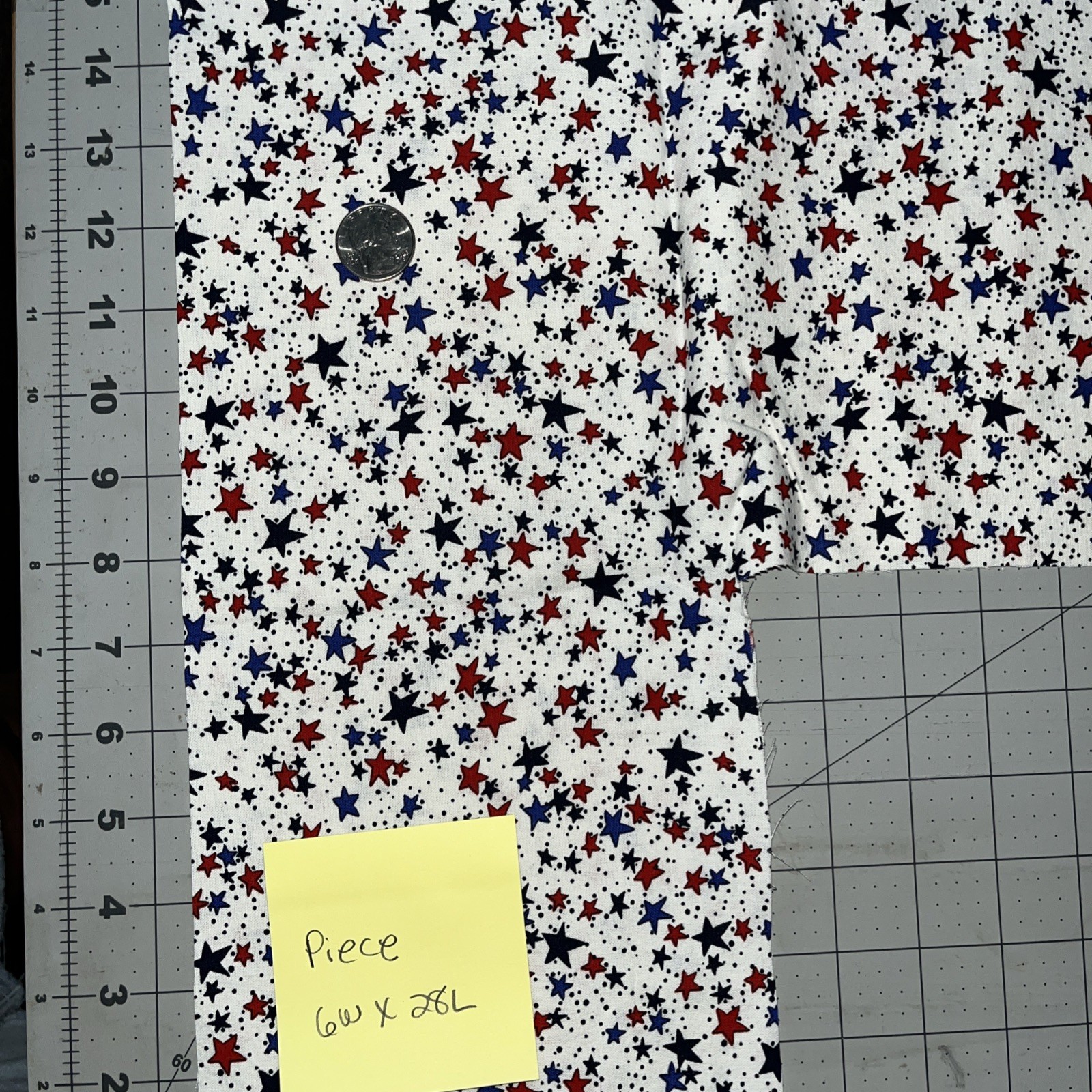 Lot of Vtg Modern Quilting Cotton Fabric aprx 7 yds & 2.5 lbs Patriotic July 4th