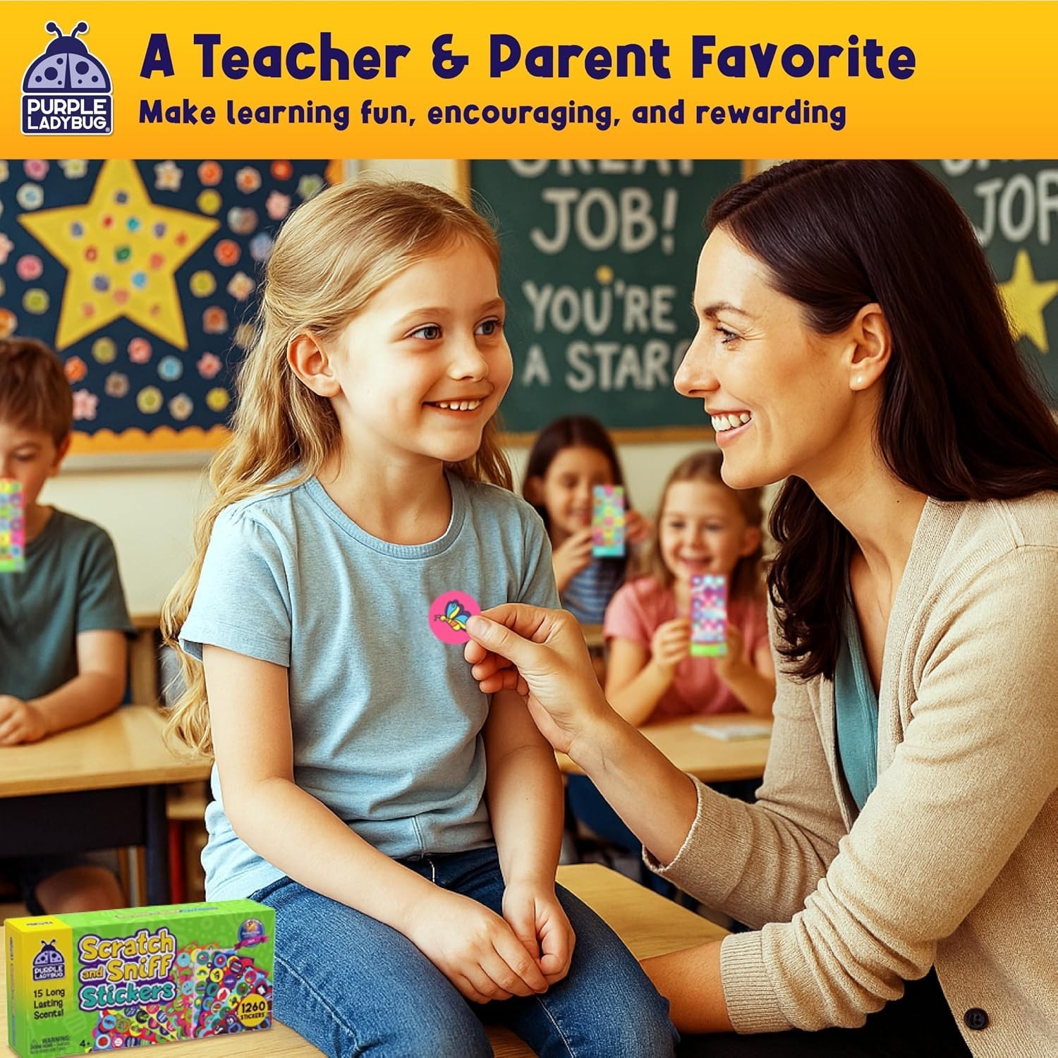 Non-Toxic 1260 Smelly Stickers – Vibrant Sensory & Educational Fun for Kids