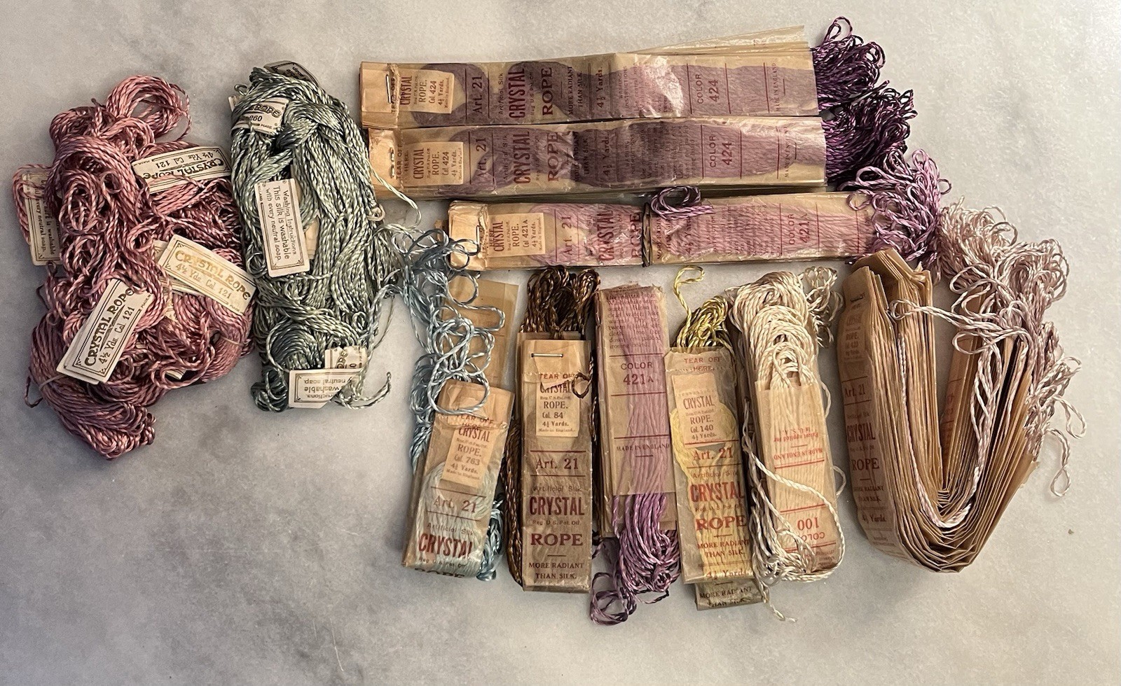Crystal Rope Floss Made in England Artificial Silk Antique