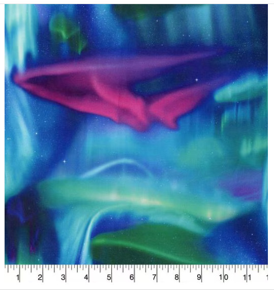 BTY Hi Fashion NORTHERN LIGHTS Print 100% Cotton Quilt Fabric by Yard