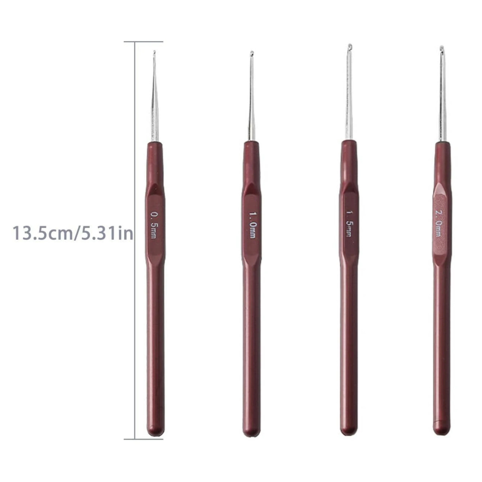 4Pcs Crochet Hooks Set Multi Size Ergonomic Handle Knitting Sewing DIY Craft Kit