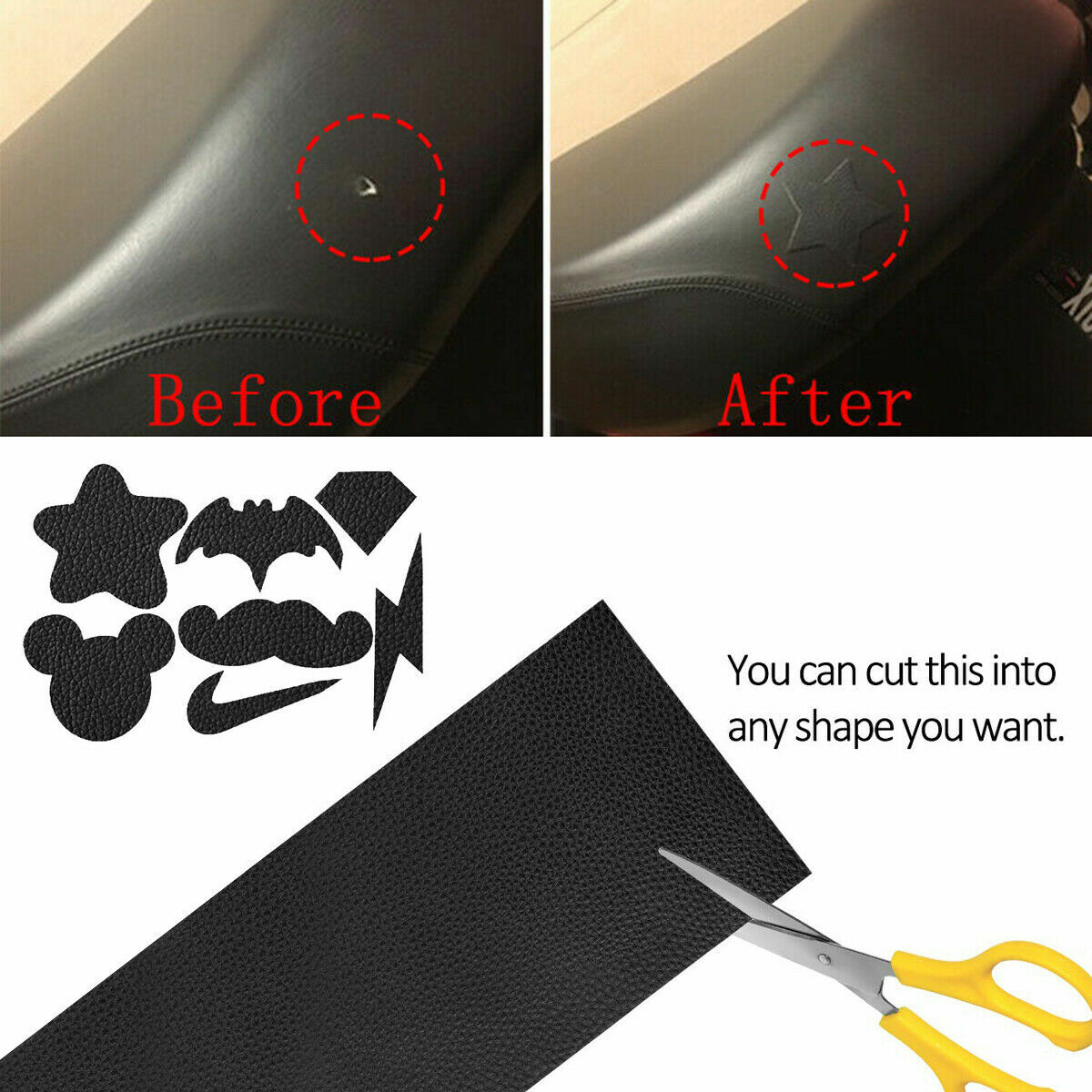 Self-Adhesive Leather Repair Patch Stick on Sofa Repairing Car Bag Seat Subsidie