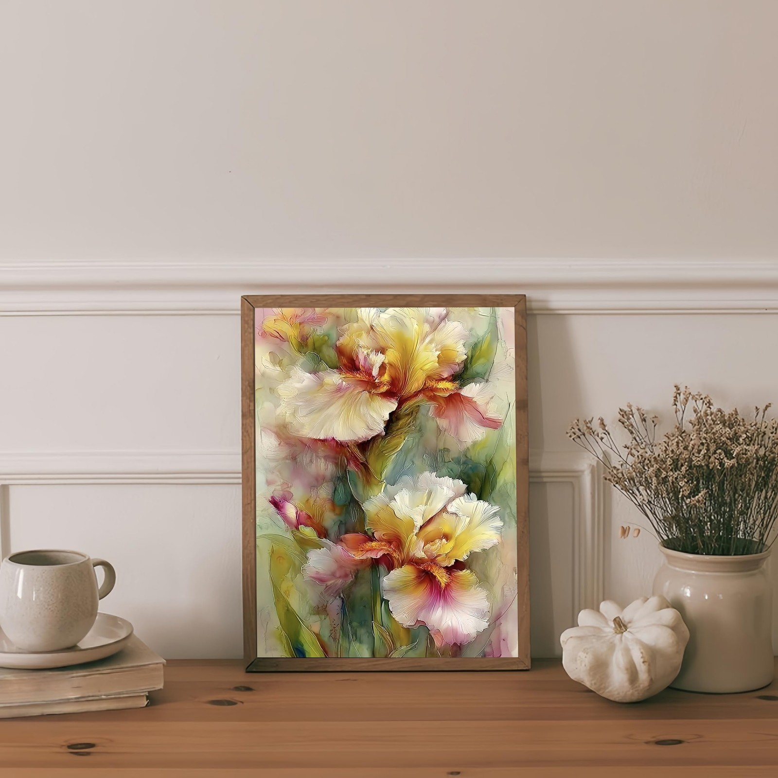 Paint by Numbers Kit for Adults Beginner,Flower Oil Painting Kit Adult Paint by