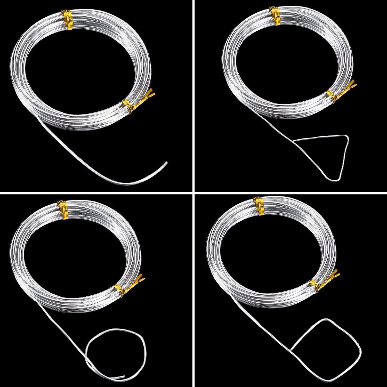 Aluminum Craft Wire, 4 Sizes (1 mm, 1.5 mm, 2 mm and 2.5 mm in Thickness) Ben…