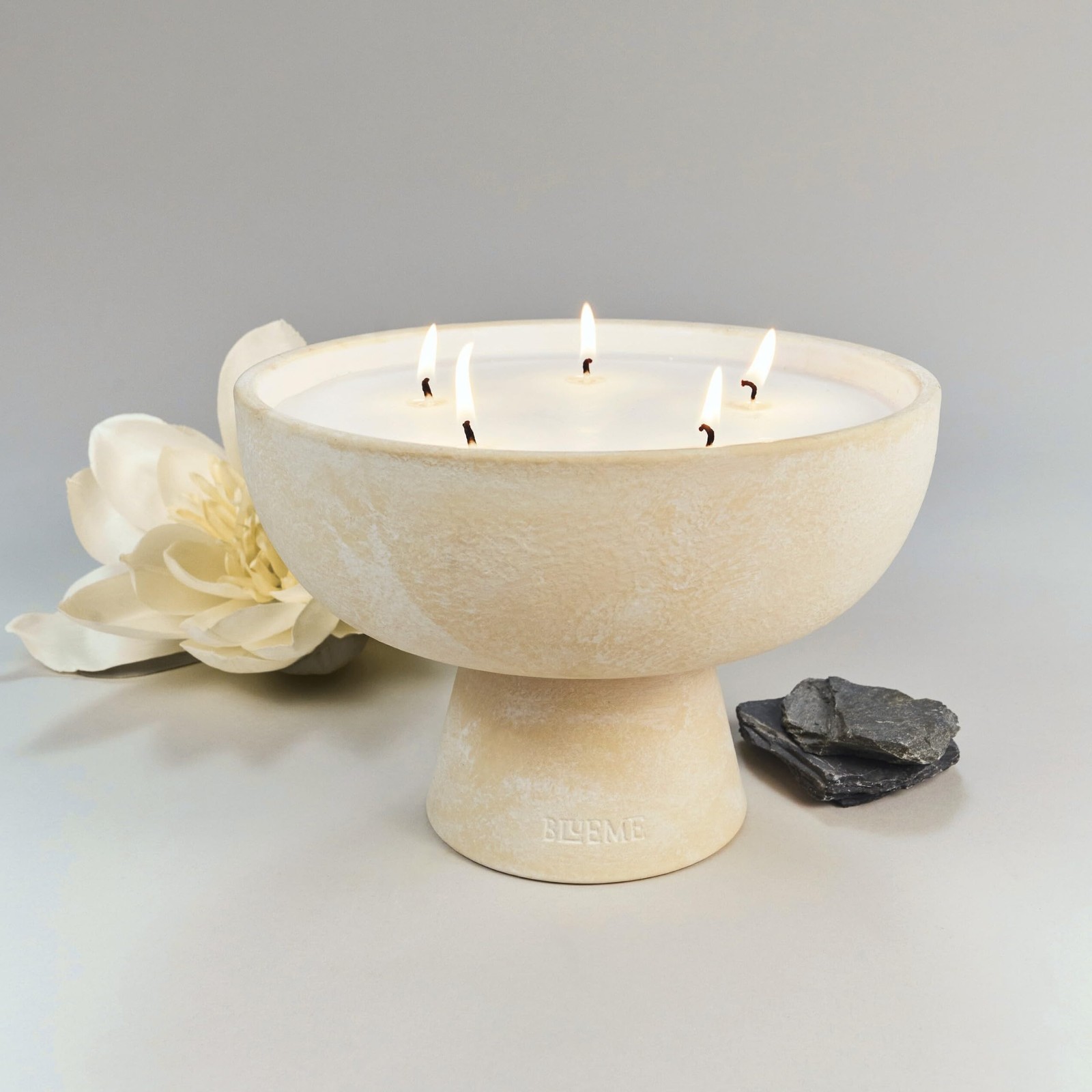 Blueme Balance Candle | White Lotus & Tea | 5 Wick – Refillable 45oz,