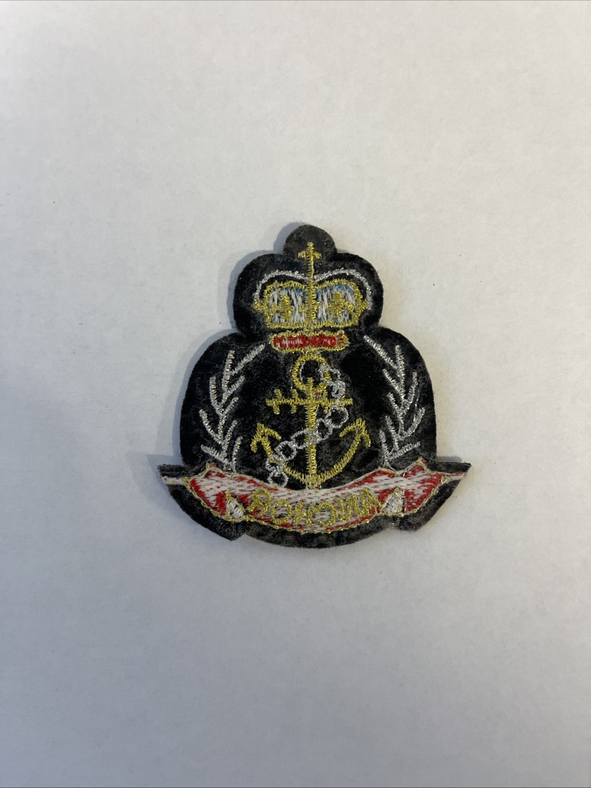 United Kingdom Royal Navy Anchor Patch Iron On Embroidered Badge