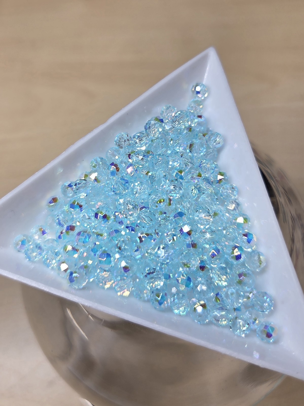 4mm AB Coated Glass Beads ~ Take All 6 Colors (~600pcs In Total)