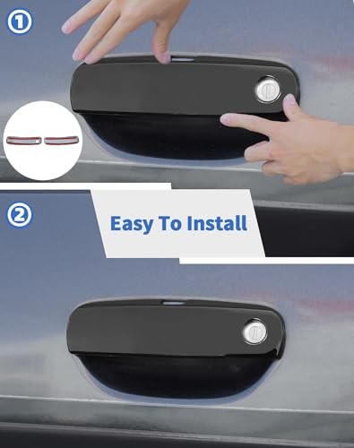 2Pcs Exterior Door Handle Covers Trim Overlay Compatible with Dodge Challenger