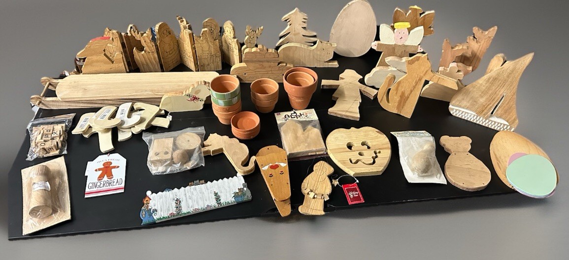 Lot Of Vintage Solid Wood Working Shapes/tags/etc All Sizes/occasions 170+ Craft