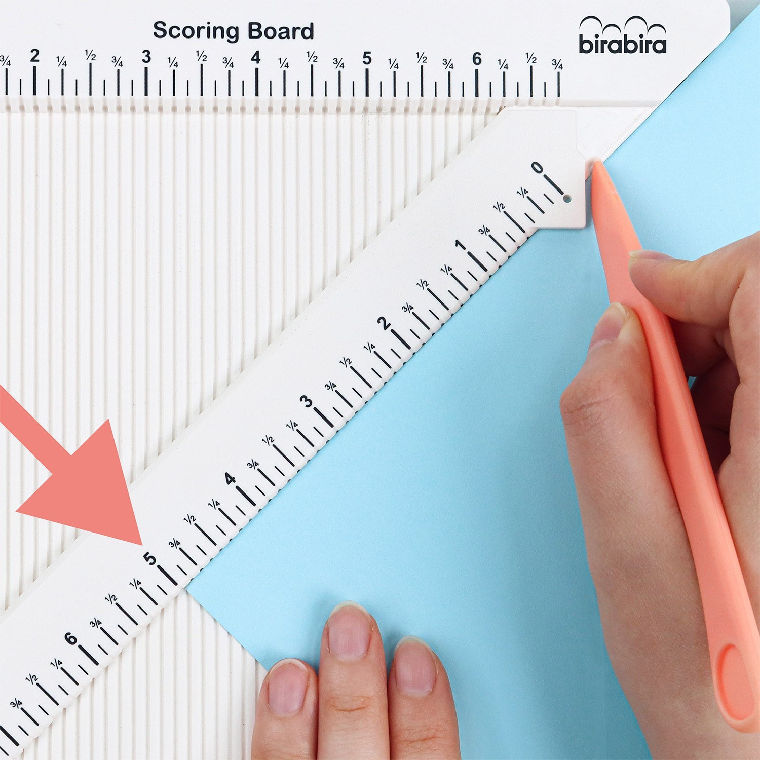 Bira Craft 12 x 6 3/4 inch Multi-Purpose Scoring Board & Score and Fold Tool